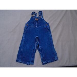 Vintage LEE Denim Overalls Toddler 18 Months 100% Cotton USA Made Snap Gusset